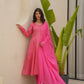 Zeena Pink Cotton Suit  Set