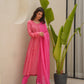 Zeena Pink Cotton Suit  Set