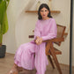 Thea Lavender  Embroidered Doria Suit  Set