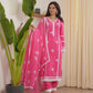 Remi Pink Bandhani Silk  Suit Set