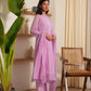 Thea Lavender  Embroidered Doria Suit  Set