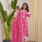 Remi Pink Bandhani Silk  Suit Set