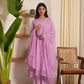 Thea Lavender  Embroidered Doria Suit  Set