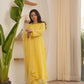 Josie Yellow Schiffli Straight Suit Set