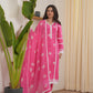 Remi Pink Bandhani Silk  Suit Set