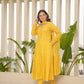 Yellow Block Print Cotton Suit Set