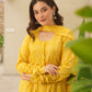 Yellow Block Print Cotton Suit Set