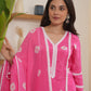 Remi Pink Bandhani Silk  Suit Set