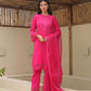 Grace Pink Cotton Crush Suit Set