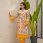 Flora Yellow Chanderi Kurta Set