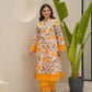 Flora Yellow Chanderi Kurta Set